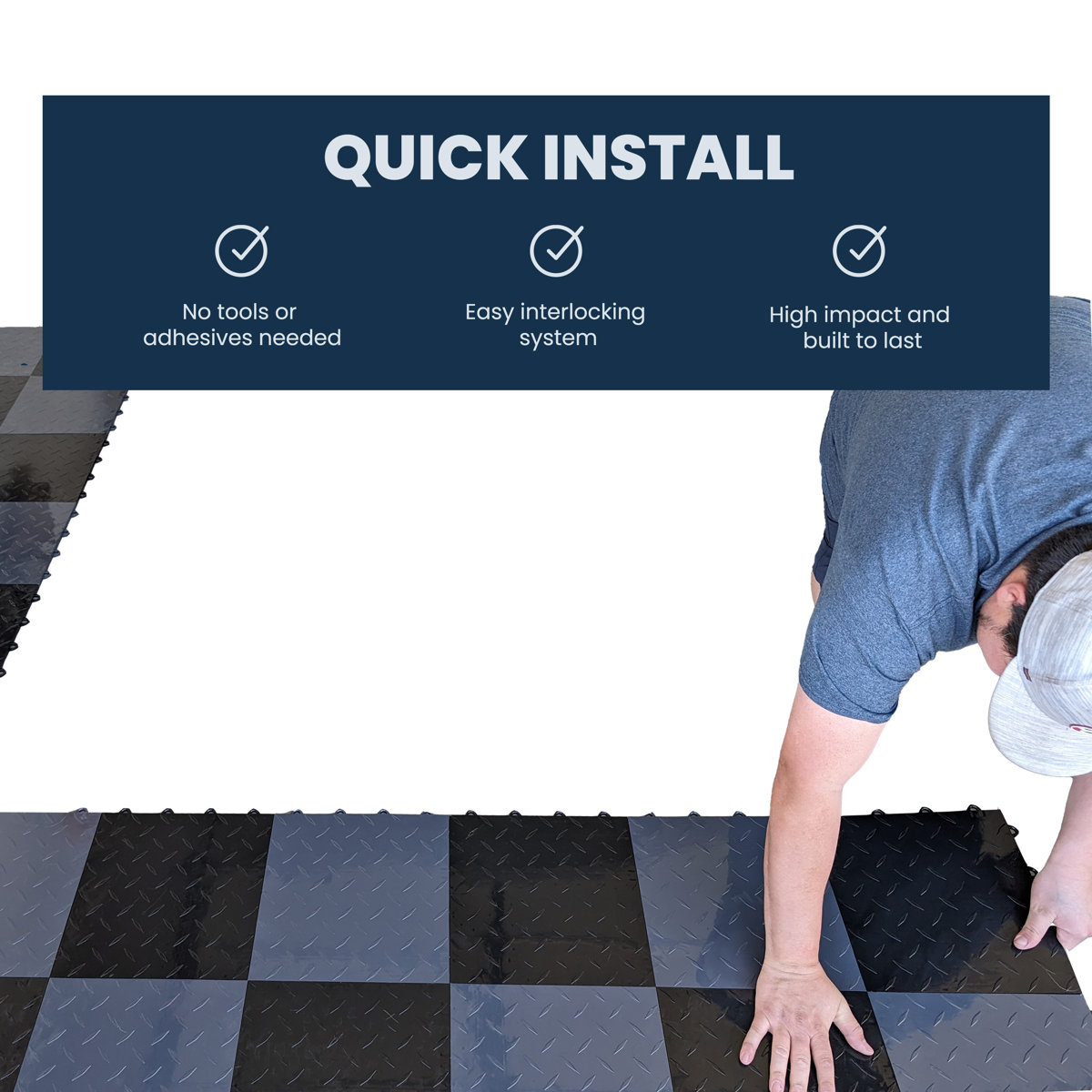 Garage Floor Tiles | Interlocking PVC Floor Tiles For Garage | UK